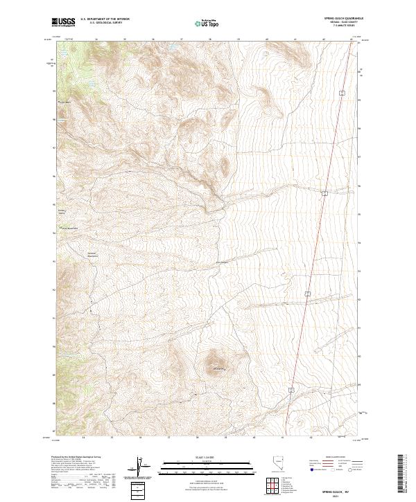 US Topo 7.5-minute map for Spring Gulch NV