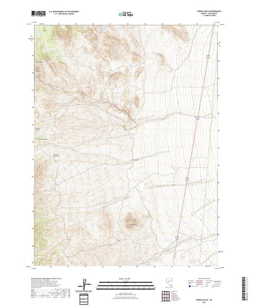 US Topo 7.5-minute map for Spring Gulch NV – American Map Store