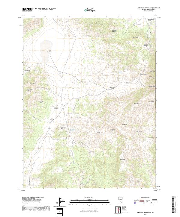 US Topo 7.5-minute map for Spring Valley Summit NV