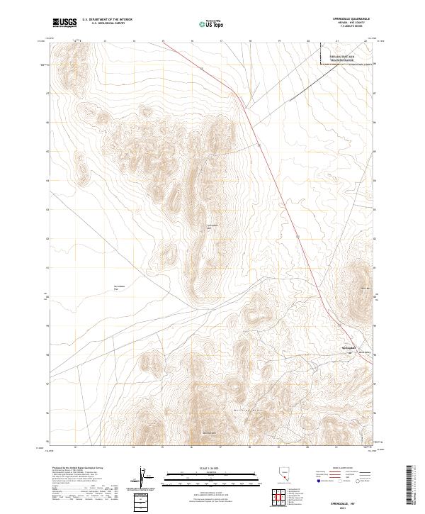 US Topo 7.5-minute map for Springdale NV