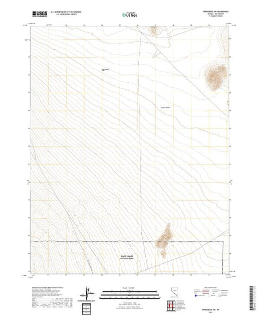 Springdale Arizona Map US Topo 7.5-minute map for Springdale SW NV – American Map Store