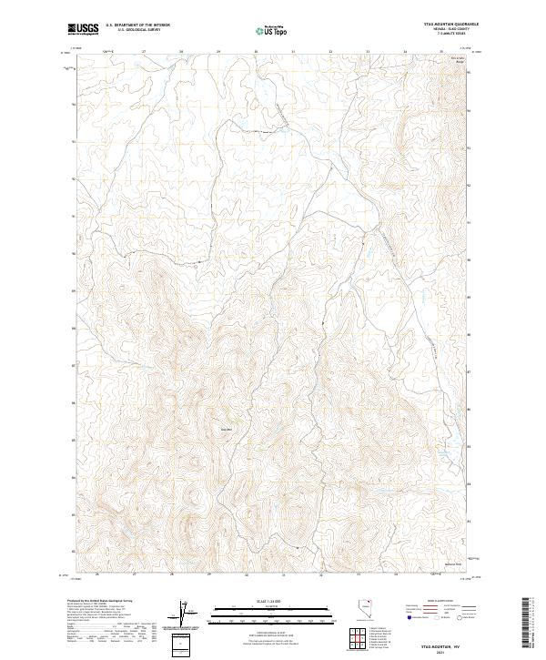 US Topo 7.5-minute map for Stag Mountain NV