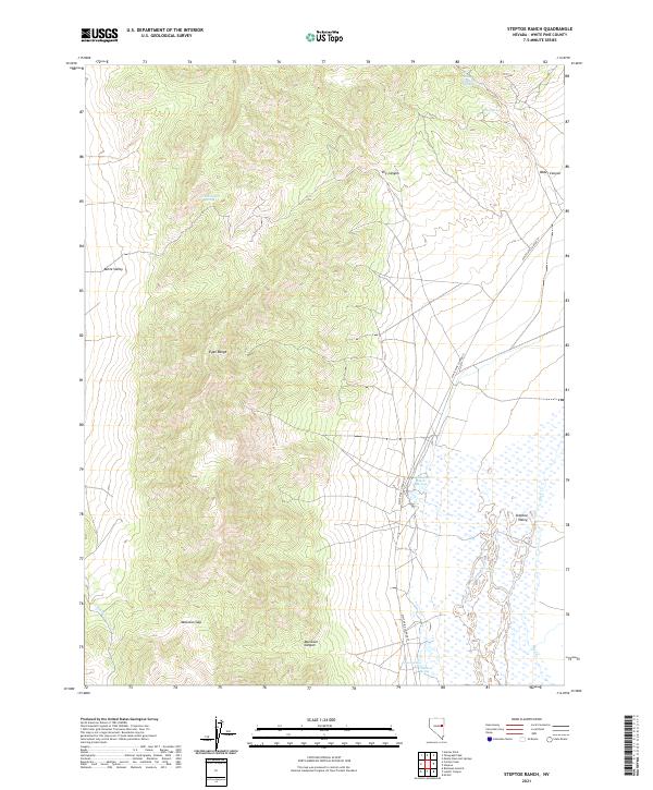 US Topo 7.5-minute map for Steptoe Ranch NV