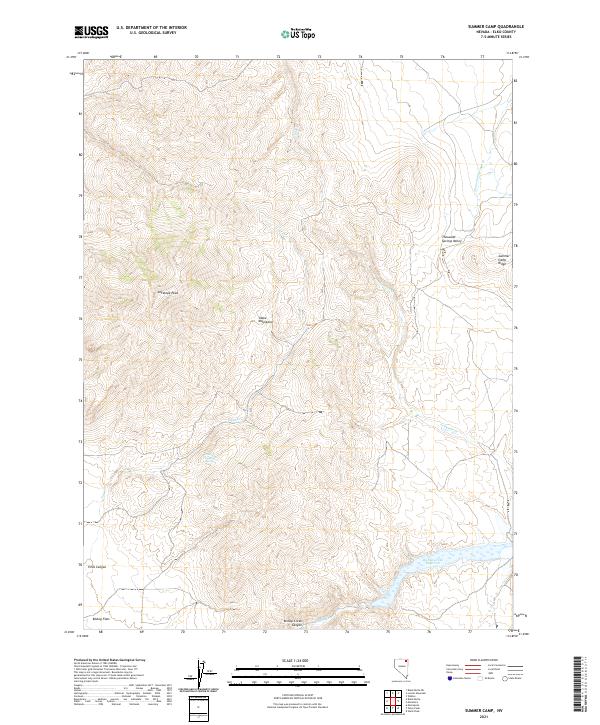US Topo 7.5-minute map for Summer Camp NV
