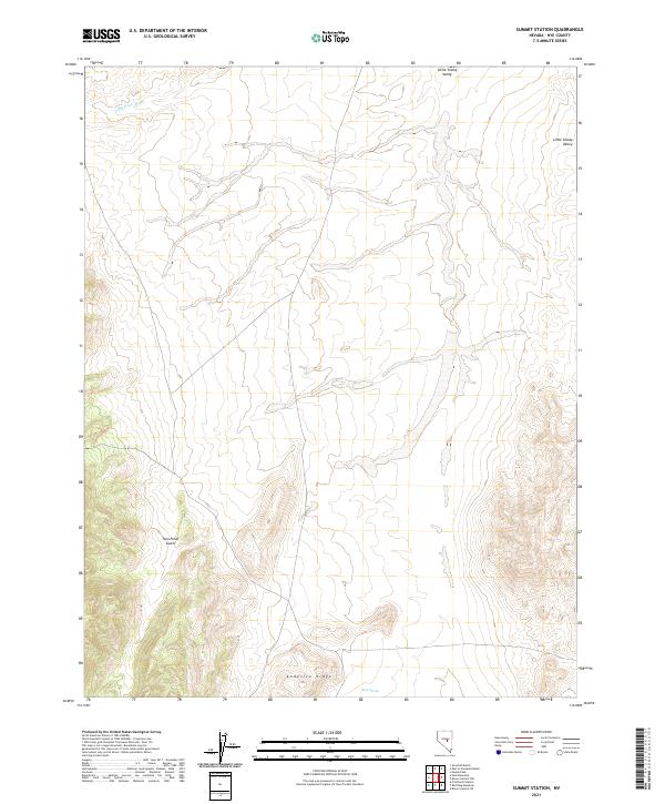 US Topo 7.5-minute map for Summit Station NV