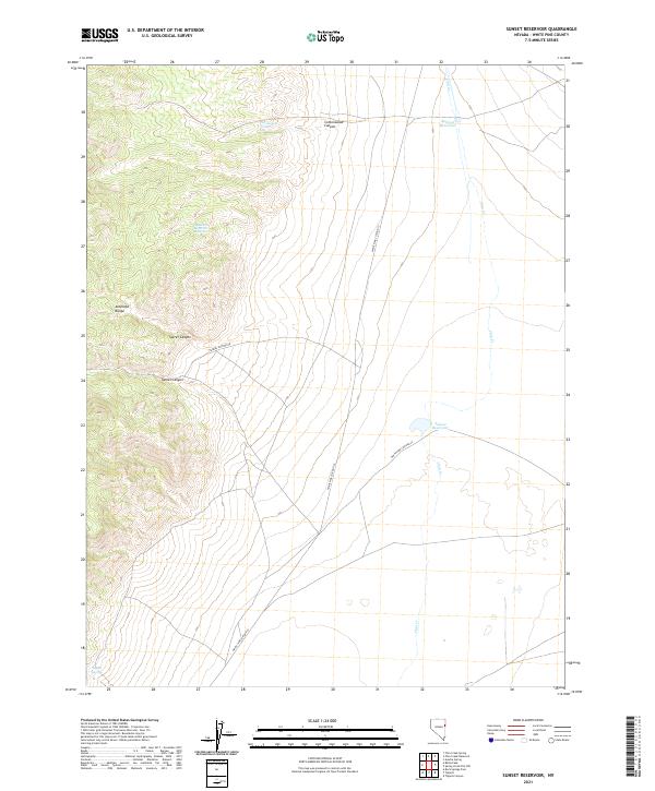US Topo 7.5-minute map for Sunset Reservoir NV