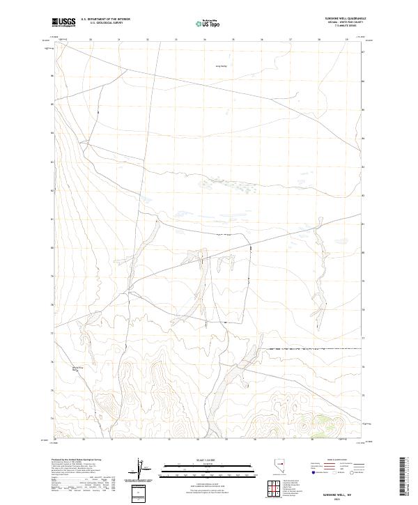 US Topo 7.5-minute map for Sunshine Well NV