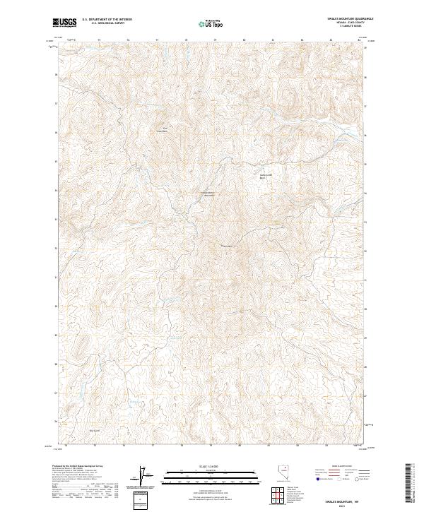 US Topo 7.5-minute map for Swales Mountain NV