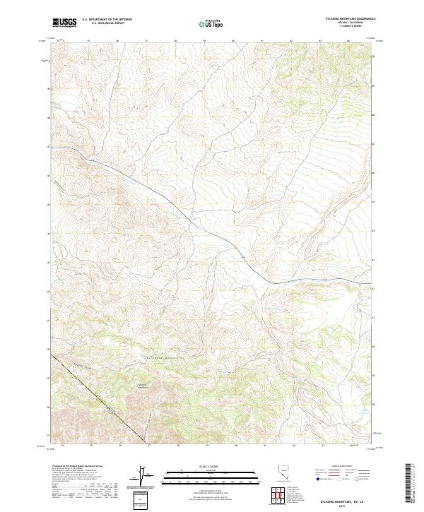 US Topo 7.5-minute map for Sylvania Mountains NVCA