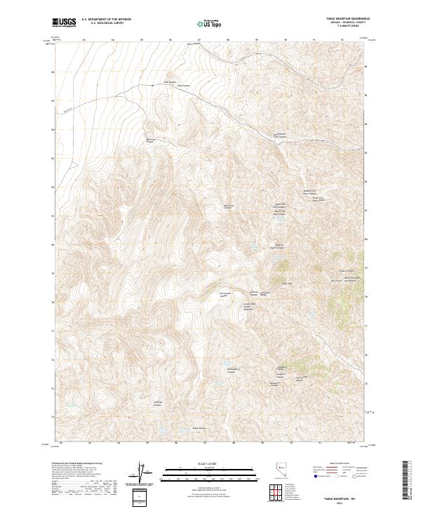 US Topo 7.5-minute map for Table Mountain NV