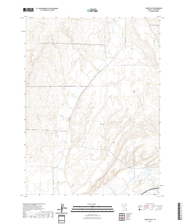 US Topo 7.5-minute map for Tabor Flats NV