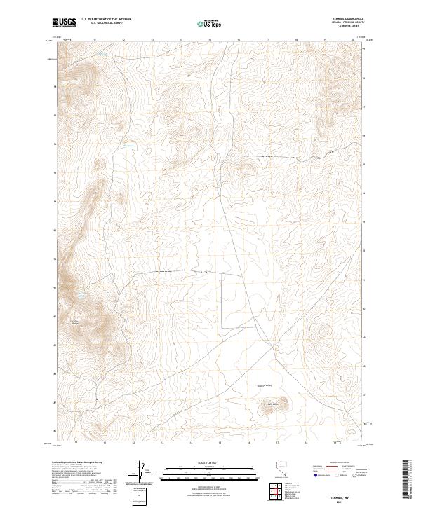 US Topo 7.5-minute map for Tenmile NV