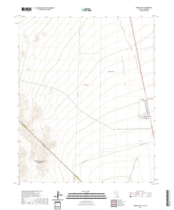 US Topo 7.5-minute map for Tenmile Well NVCA