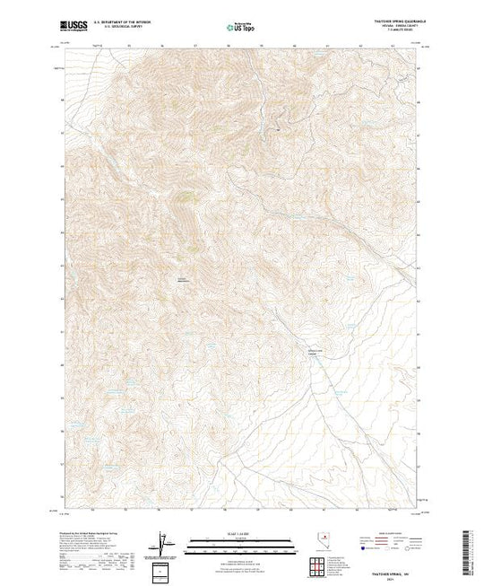 US Topo 7.5-minute map for Thatcher Spring NV – American Map Store