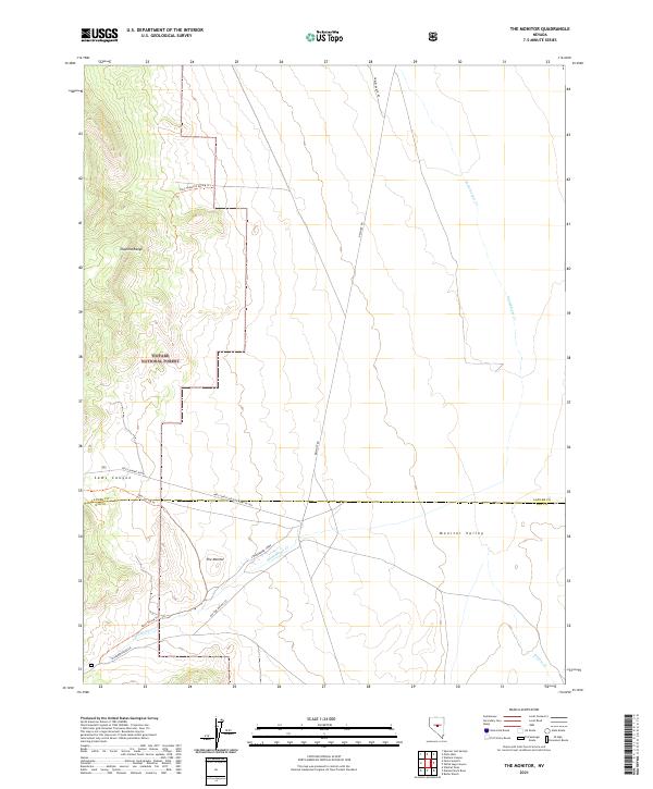 US Topo 7.5-minute map for The Monitor NV
