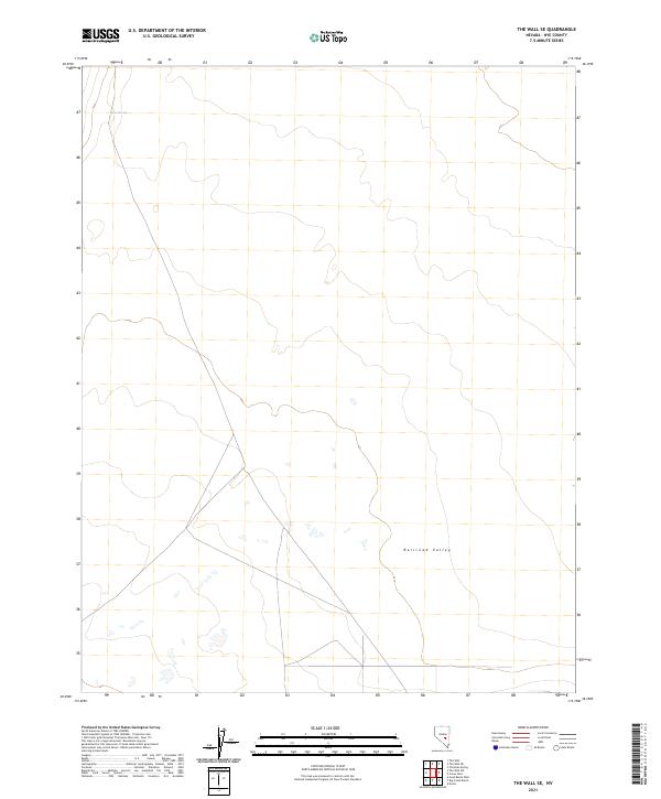 US Topo 7.5-minute map for The Wall SE NV