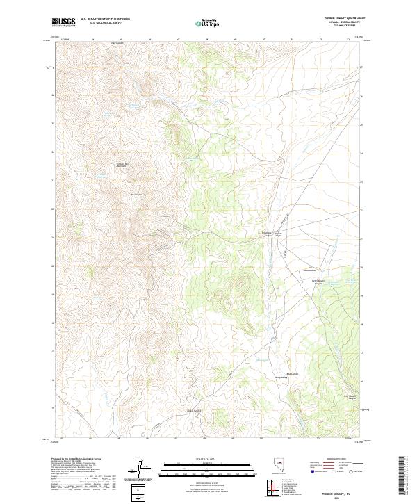 US Topo 7.5-minute map for Tonkin Summit NV