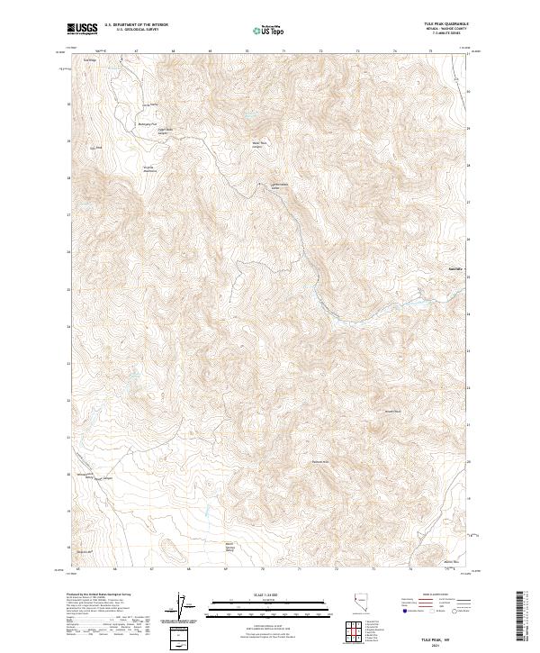 US Topo 7.5-minute map for Tule Peak NV