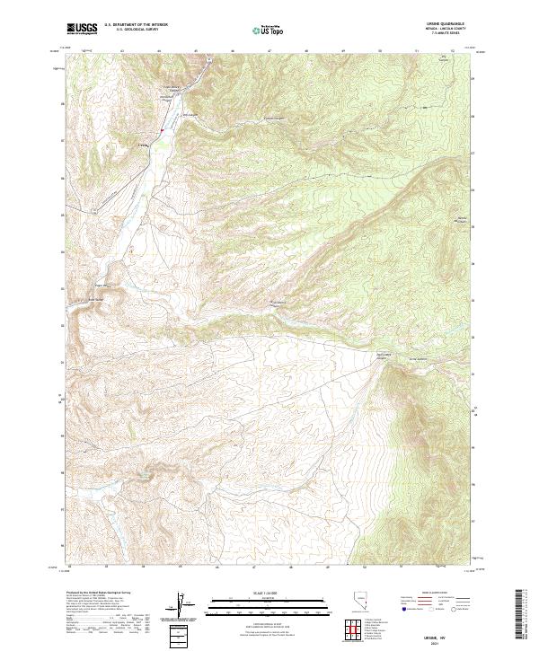 US Topo 7.5-minute map for Ursine NV