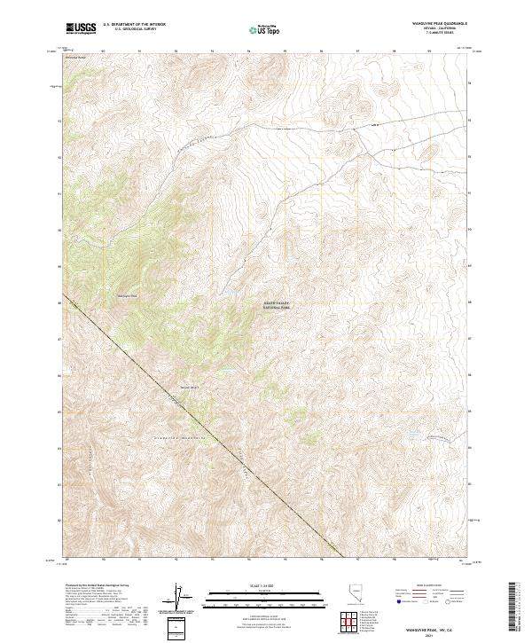 US Topo 7.5-minute map for Wahguyhe Peak NVCA