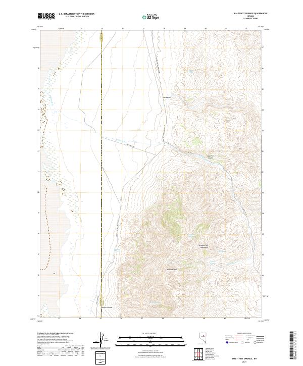 US Topo 7.5-minute map for Walti Hot Springs NV