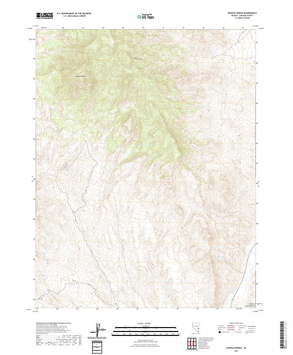 US Topo 7.5-minute map for Weepah Spring NV