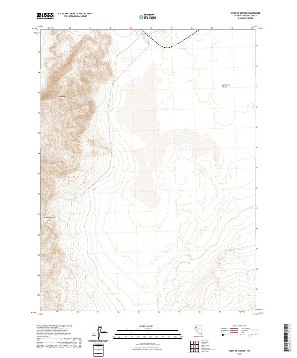 US Topo 7.5-minute map for West of Empire NV