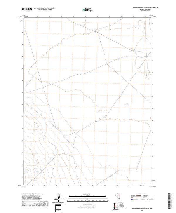 US Topo 7.5-minute map for White Horse Mountain NW NV