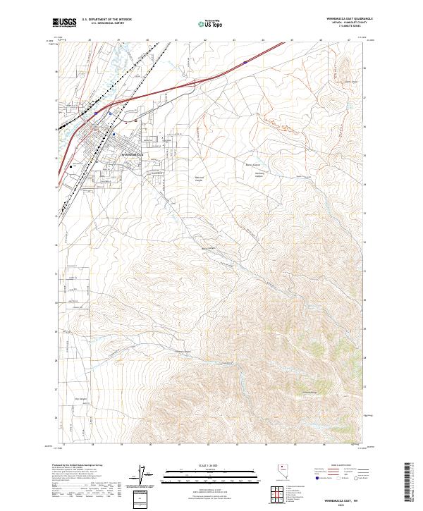 US Topo 7.5-minute map for Winnemucca East NV