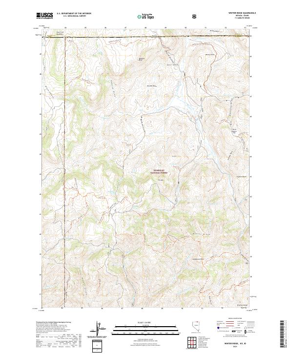 US Topo 7.5-minute map for Winter Ridge NVID
