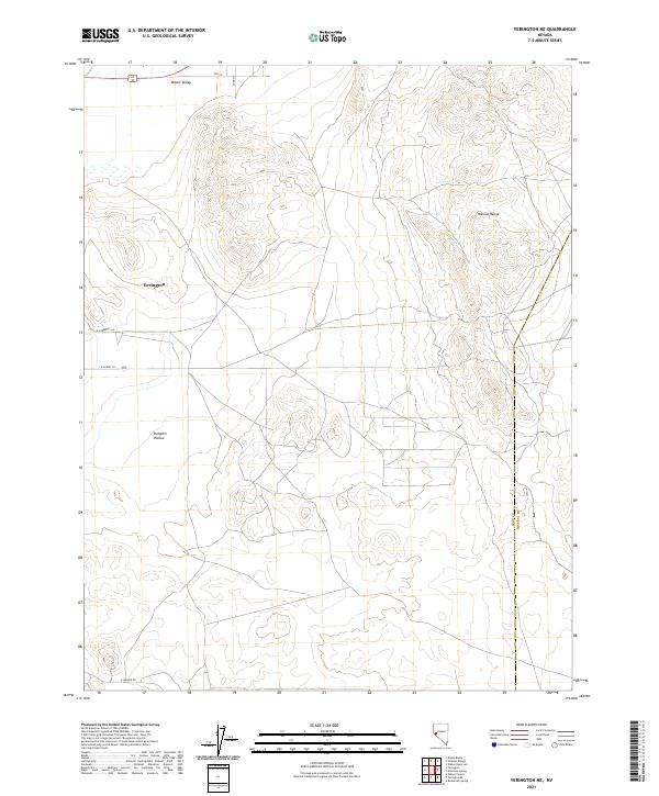 US Topo 7.5-minute map for Yerington NE NV