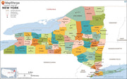 New York County Wall Map