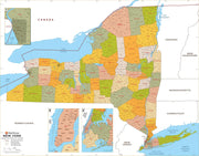 New York Zip Code Map with Counties
