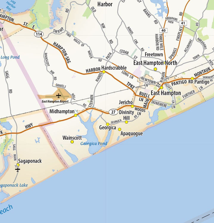 Li Map Company Long Island Wall Map – American Map Store