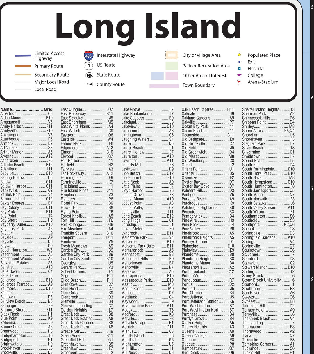 Li Map Company Long Island Wall Map – American Map Store