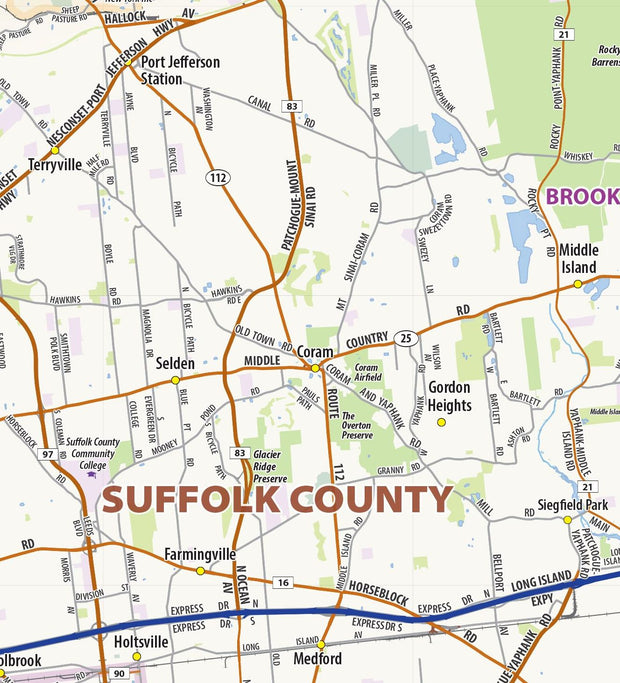 Long Island Wall Map