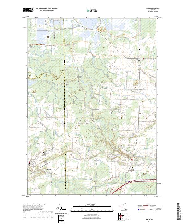 US Topo 7.5-minute map for Akron NY