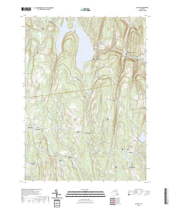 US Topo 7.5-minute map for Alcove NY