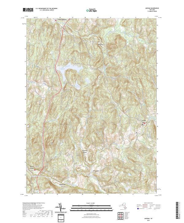 US Topo 7.5-minute map for Ancram NY