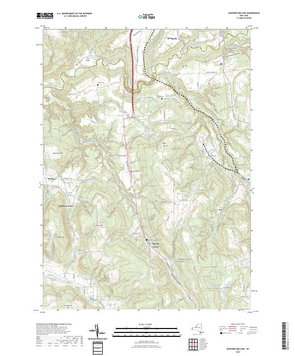 US Topo 7.5-minute map for Ashford Hollow NY