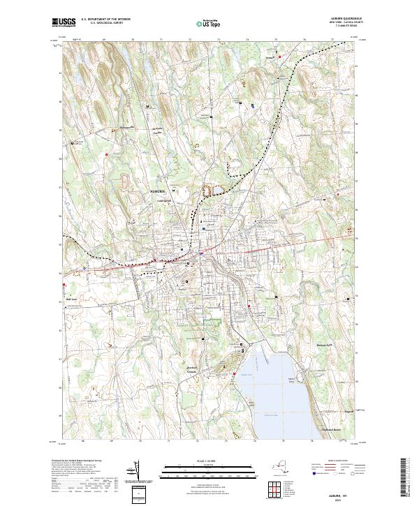 US Topo 7.5-minute map for Auburn NY