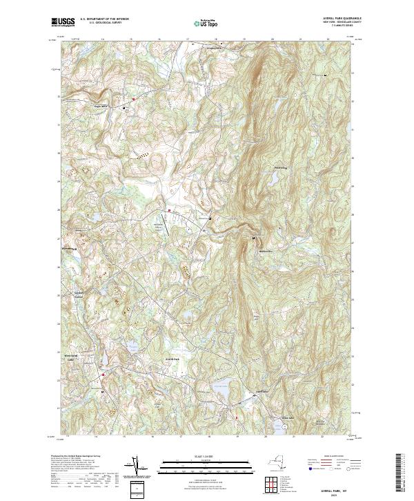 US Topo 7.5-minute map for Averill Park NY