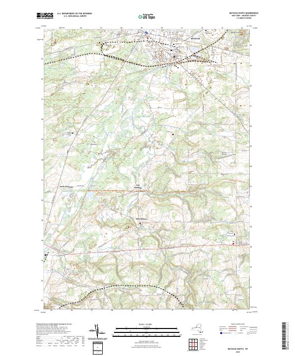 US Topo 7.5-minute map for Batavia South NY