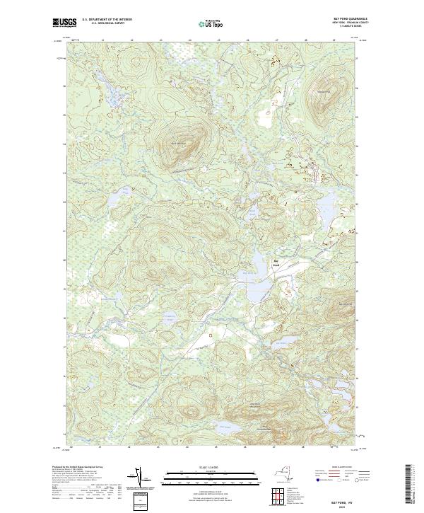 US Topo 7.5-minute map for Bay Pond NY