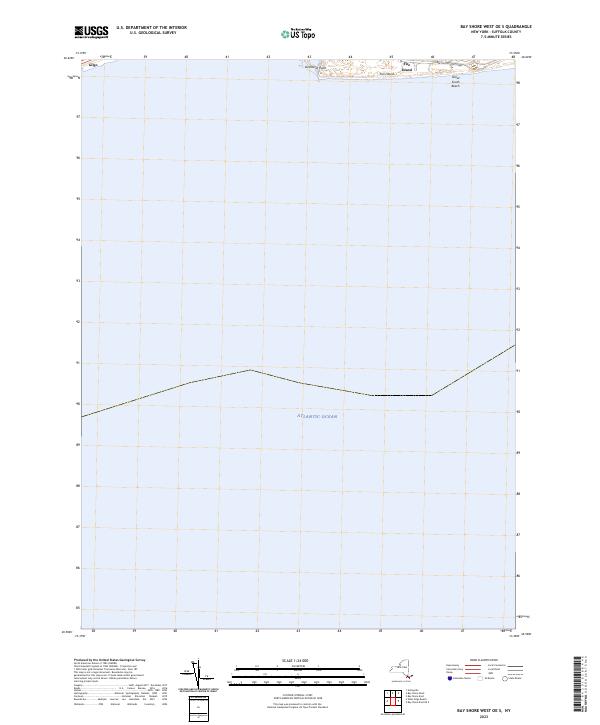 US Topo 7.5-minute map for Bay Shore West OE S NY