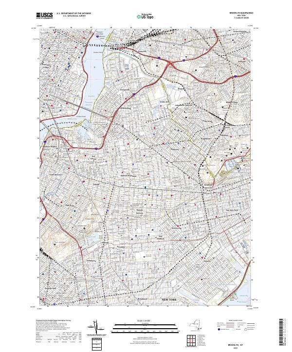 US Topo 7.5-minute map for Brooklyn NY