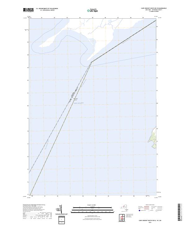US Topo 7.5-minute map for Cape Vincent South OE W NYON