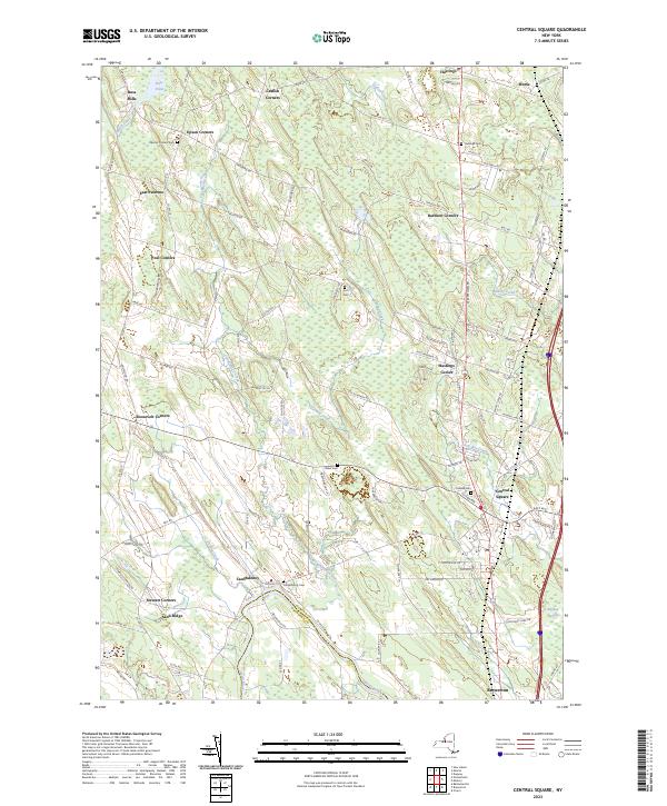 US Topo 7.5-minute map for Central Square NY