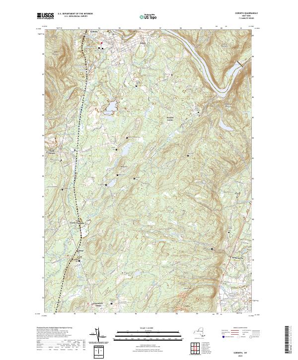 US Topo 7.5-minute map for Corinth NY