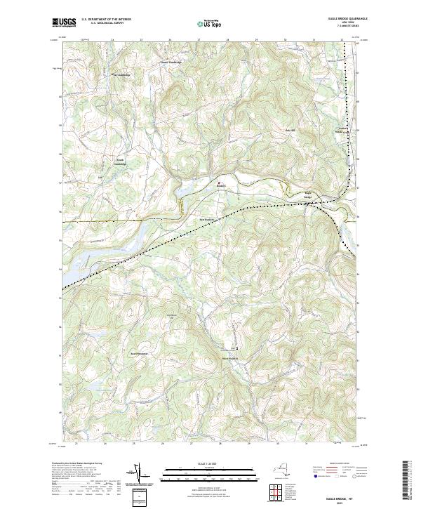 US Topo 7.5-minute map for Eagle Bridge NY